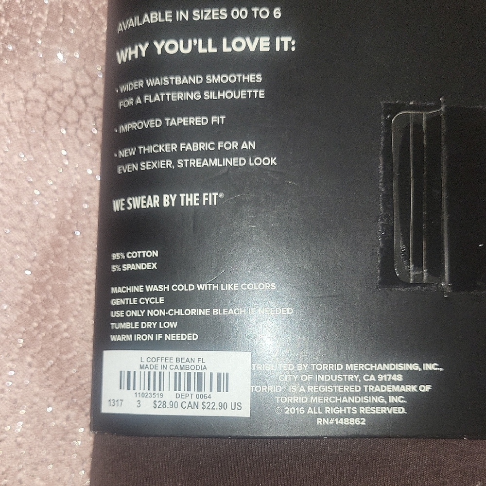 Torrid Brown Full-Length Leggings 3X - Picture 4 of 6